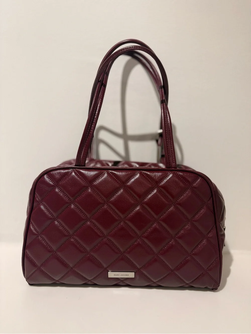 NWT Marc Jacobs quilted the dual satchel - dark plum